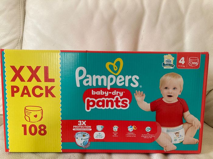 Pack XXL 108 Couches culottes Pampers Baby Dry Pants Taille 4 (9-15 kg) - photo numéro 4