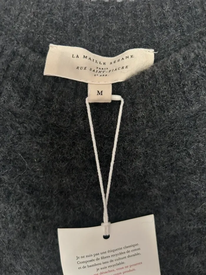 Robe Sézane Freja T. M gris anthracite neuve laine - photo numéro 2