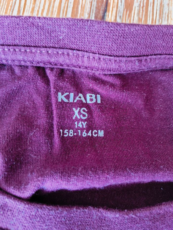 T-shirt Manches Longues Kiabi Ado XS 14 ans HRLM Bordeaux - photo numéro 3