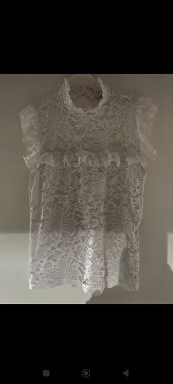 Top court femme dentelle