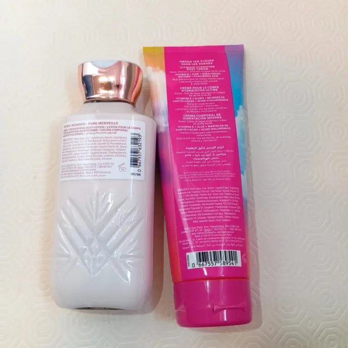 Lot de Lotion et Crème Pour le Corps Bath and Body Works. Among The Clouds et Pure Wonder - photo numéro 2