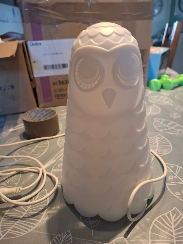 Lampe de chevet enfant forme "Chouette/Hibou" fonctionnel - photo numéro 1