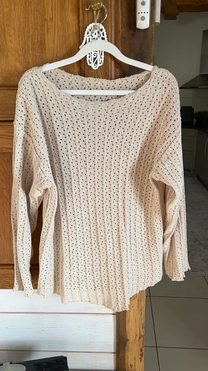 Pull beige femme