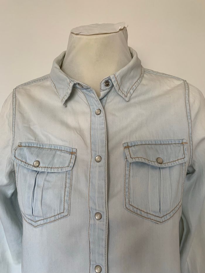 Chemise jeans blanchi - photo numéro 2