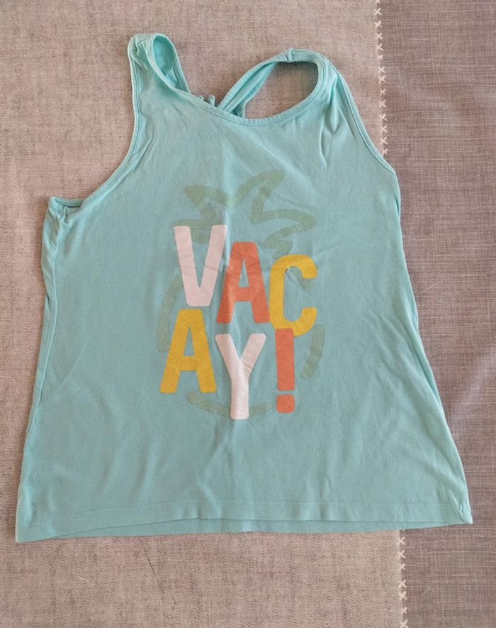 Débardeur bleu turquoise 14 ans