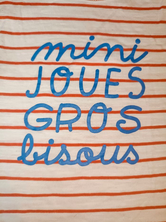 Tee-shirt  - "Mini joues gros bisous" - photo numéro 2