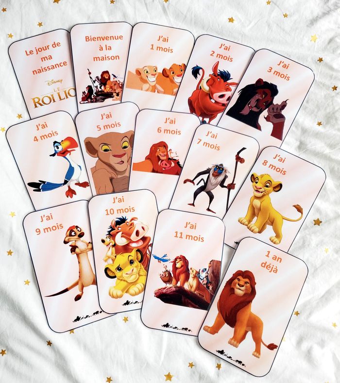 Cartes étape - Le Roi Lion