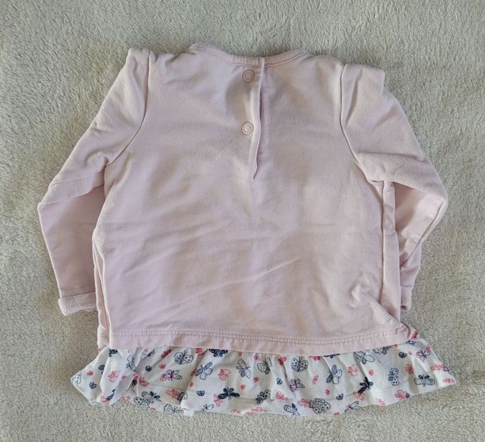 Ensemble bébé fille 3 pièces - Gilet fausse fourrure, Top & Jean - 6 mois - photo numéro 5