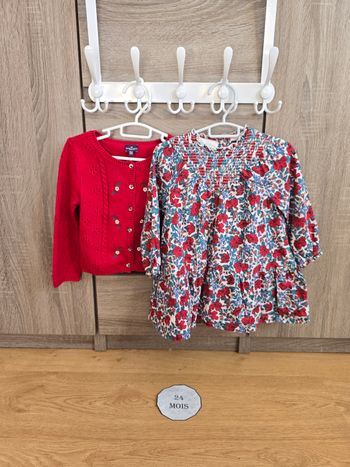 Vêtement Bébé Fille - Ensemble Robe + Gilet - Sergent Major - 24 mois 86 cm