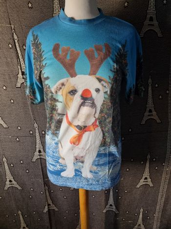 T-shirt imprimé chien Noël taille XS