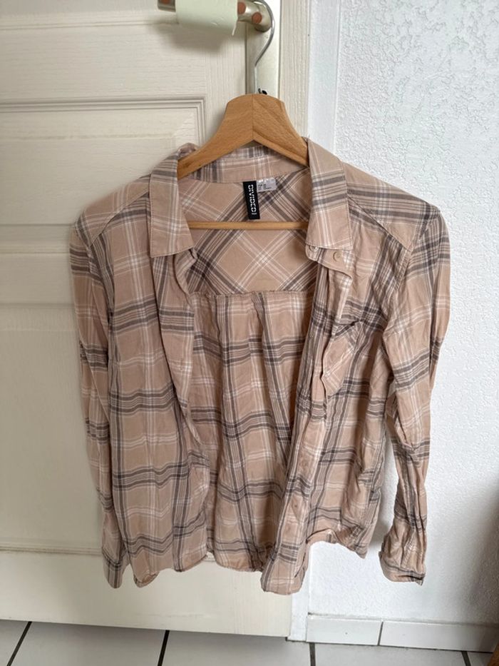 Chemise à carreaux xs hm