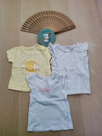 Lot de 3 t-shirts taille 3 mois