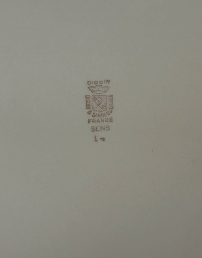Plat rond porcelaine  Sarreguemines - photo numéro 3