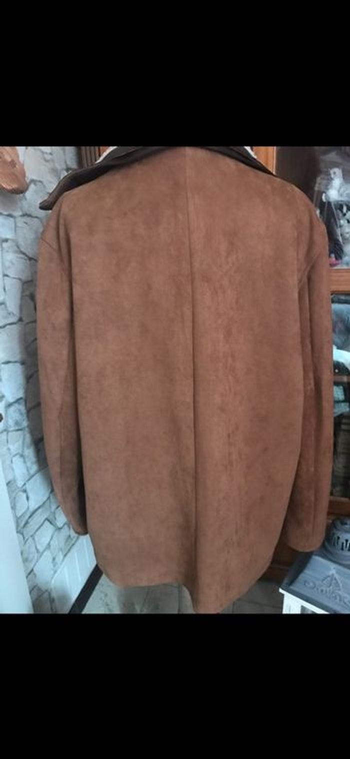 Veste en daim touché peau de pêche pour homme - photo numéro 8