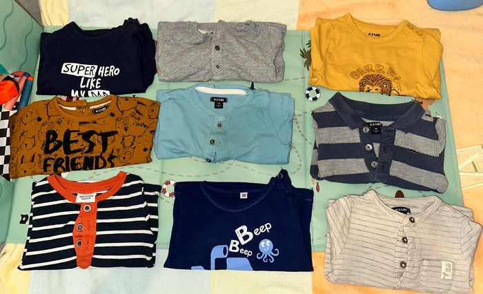 Lot 9 t-shirts manches longues taille 3 mois