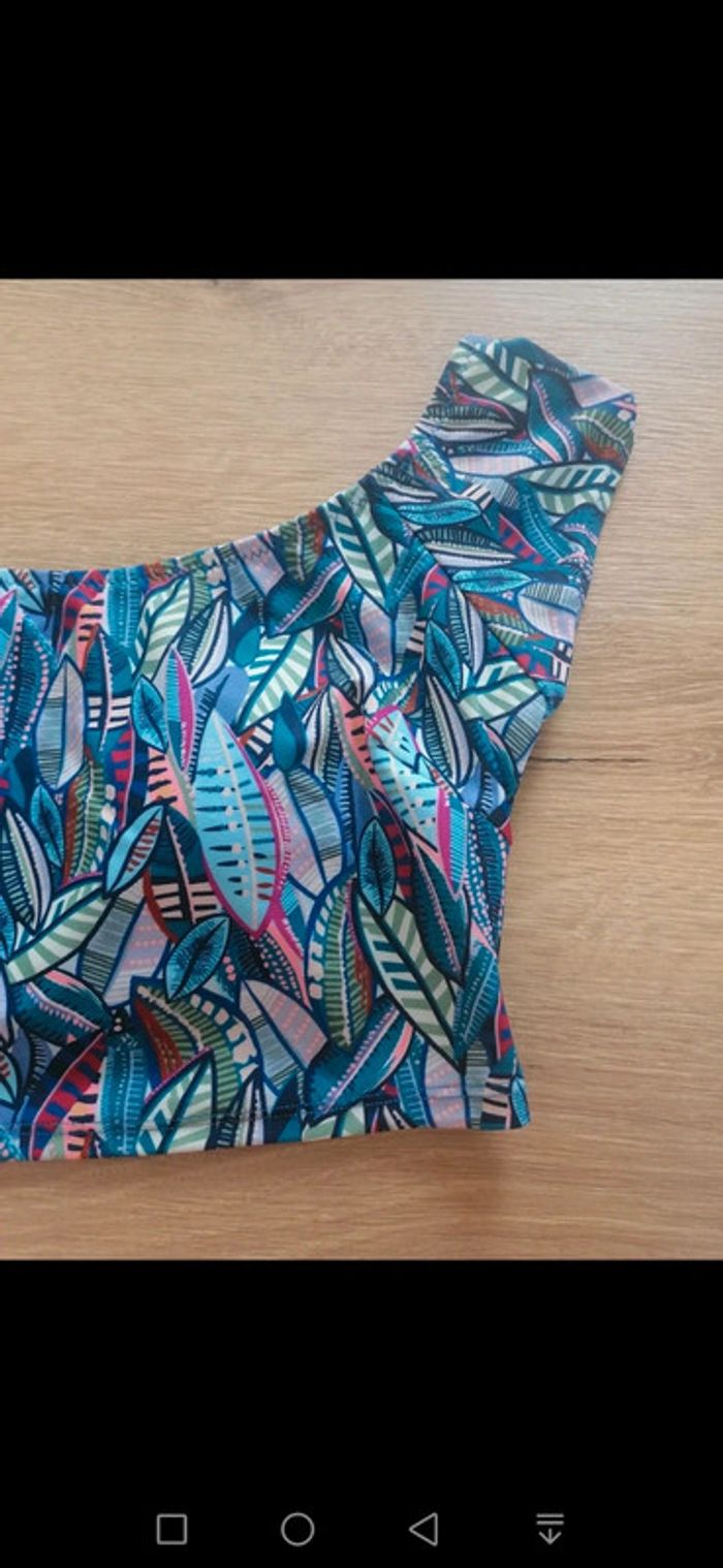 Haut de maillot de bain / croc top bleu / turquoise Taille 38 - photo numéro 8