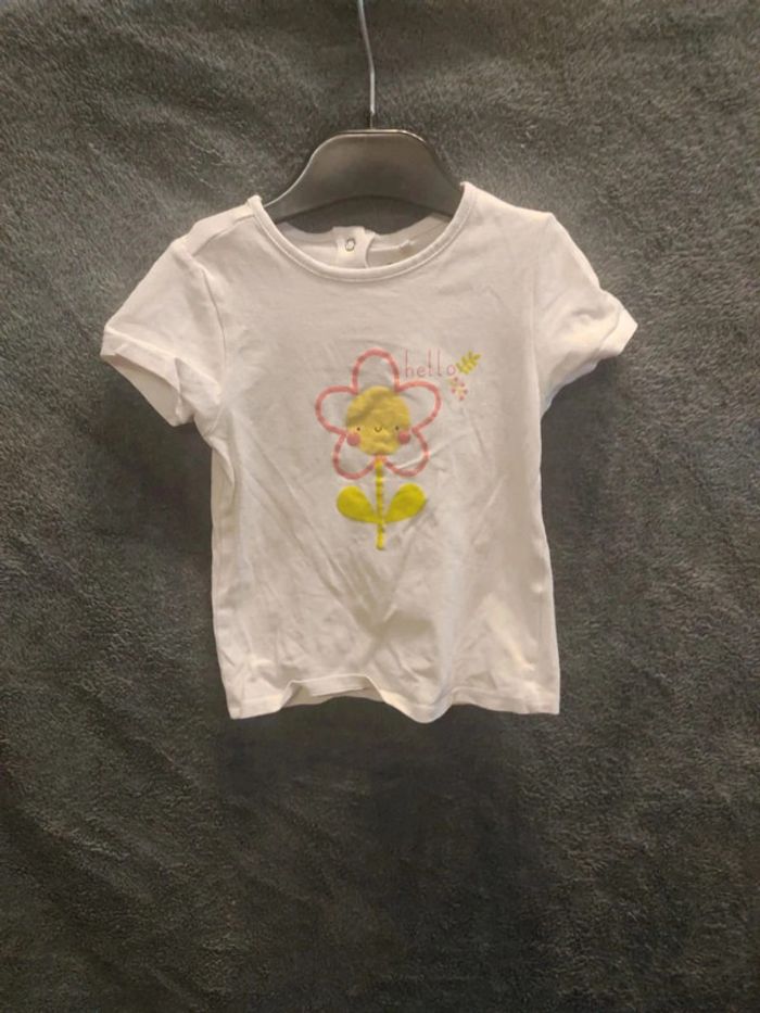 T-shirt 24 mois orchestra fleurs