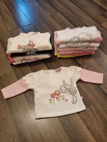 Lot de 11 babygros / Grenouillères + 1 pull. Fille. Taille 3 mois. Kiabi, Disney, Bébé Rêve. TBE
