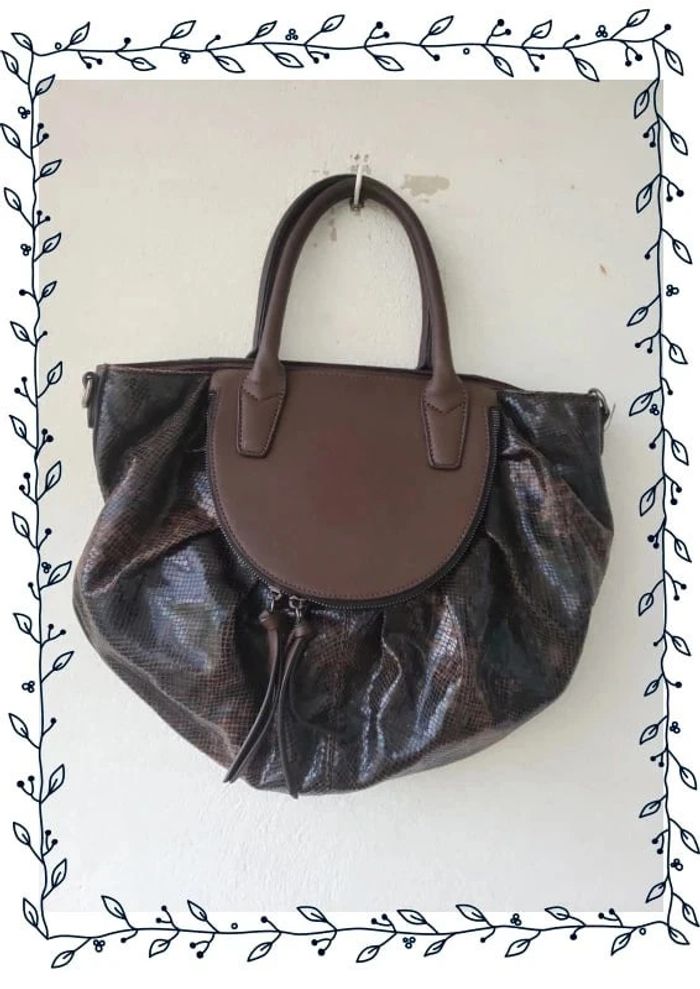 Petit sac à main marron original