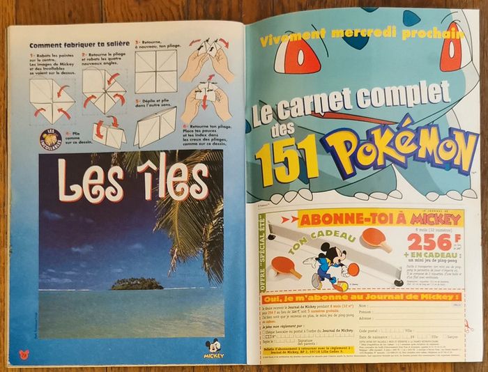 Ancien journal de mickey avec poster fantasia + cadre déblok N°2501 année 2000 vintage - photo numéro 13