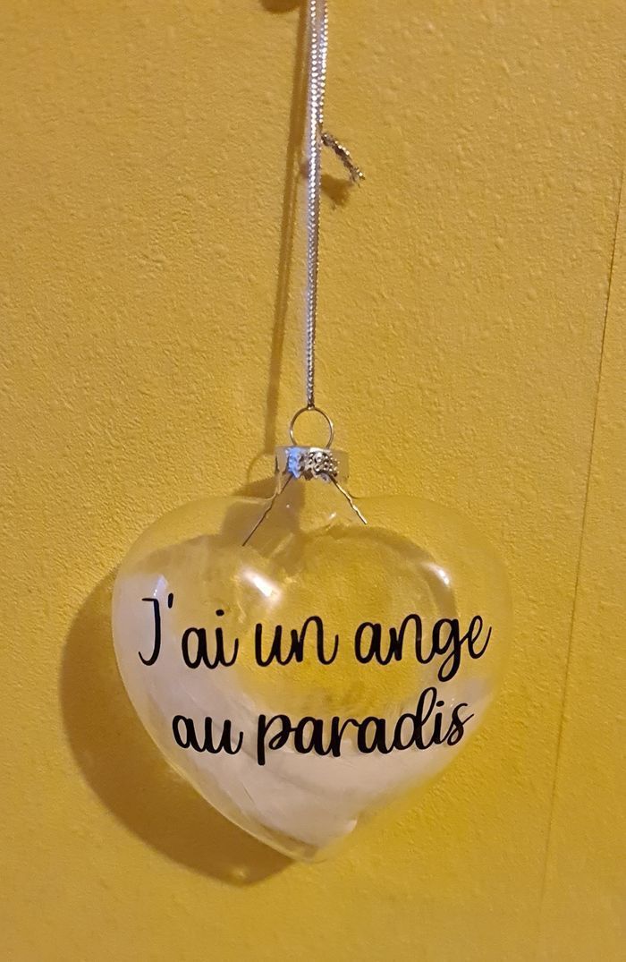 Boule de noel cœur coeur