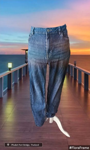 Jean droit bleu, Promod, taille 42