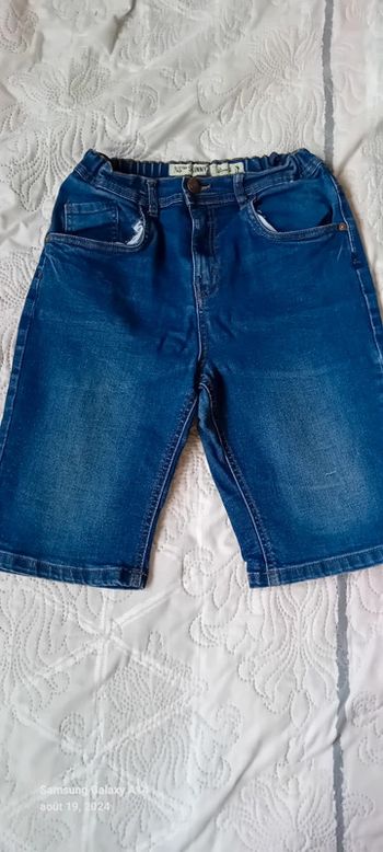 Pantacourt skinny en jean brut bleu garçon 14 ans Denim & co