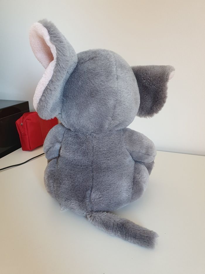 Grande peluche éléphant grise - photo numéro 3