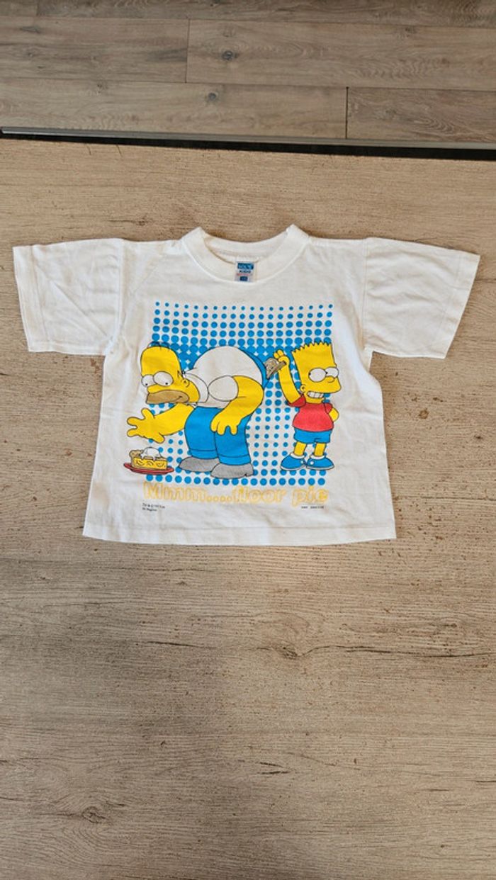 T shirt blanc à manches courtes, Simpson s, 5/6 ans, nickel - photo numéro 2