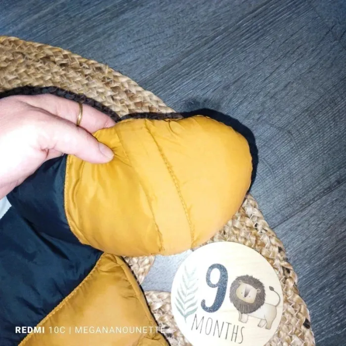 🦋 Combi pilot matelassé déperlant camel intérieur polaire 9 mois 71 cm Orchestra - photo numéro 7