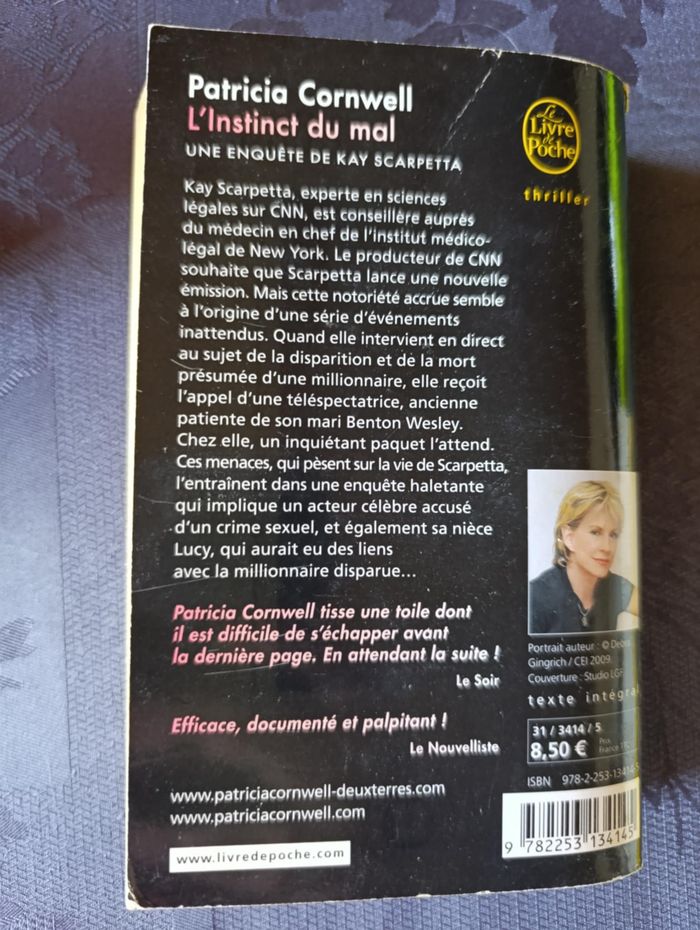 L'instinct du mal de Patricia Cornwell - photo numéro 2