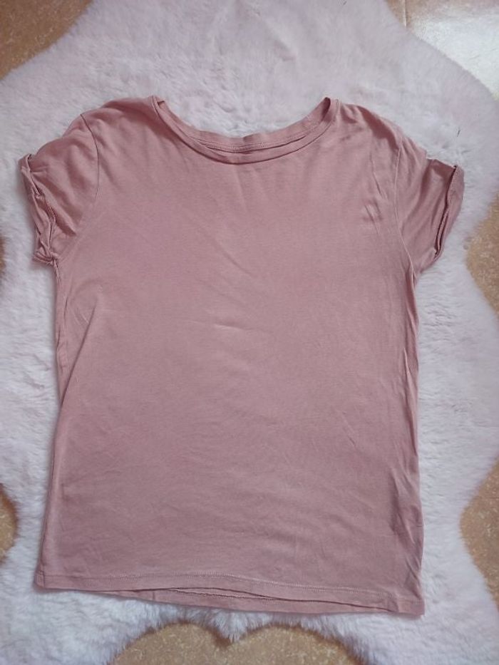 T-shirt uni rose pêche