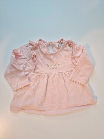 T-shirt manches longues Kiabi taille 3 mois 62 cm