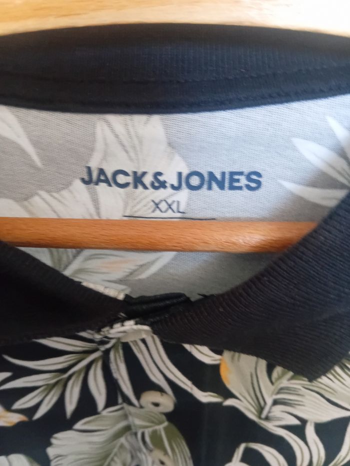 Polo manches courtes Jack & Jones fleurs - photo numéro 2