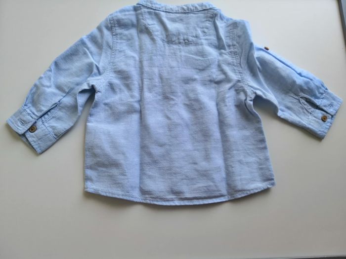 Ensemble 2 pièces (chemise avec col tunisien et poche + pantalon à bretelles, Bleu) 9 mois (71 cm) T - photo numéro 5