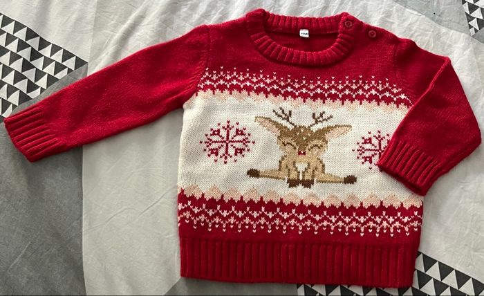 Pull renne Noël 12mois