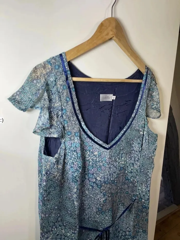 Robe femme taille 42 ou 44 bleue / antonelle - photo numéro 3