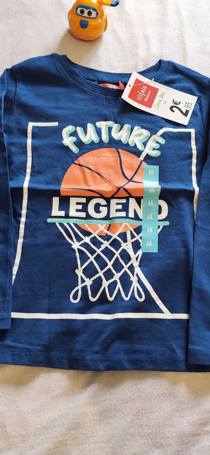 T-shirt garçon manches longues 6 an neuf - photo numéro 2