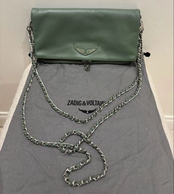 Sac rock cuir vert d eau zadig et voltaire