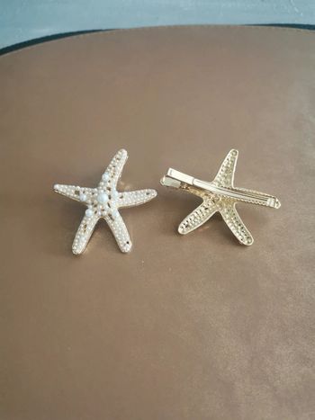 2 pinces à cheveux étoile de mer