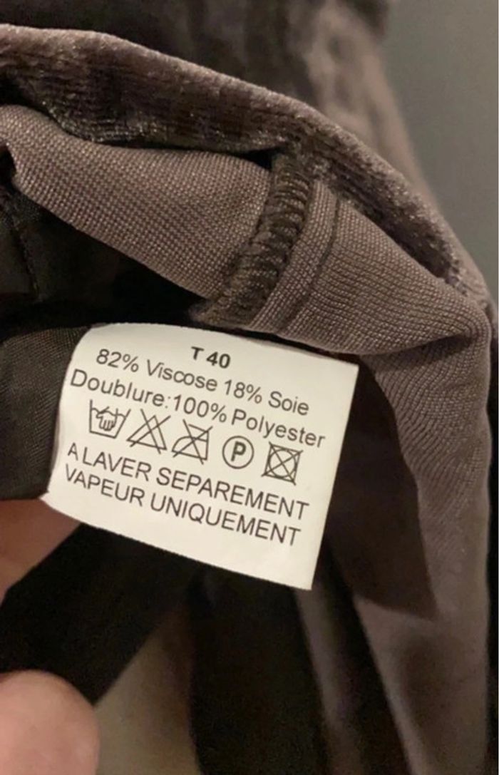 Magnifique ensemble veste et jupe neuf soyeux marron Autre Ton taille 40 - photo numéro 11