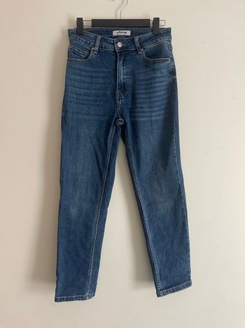 Jeans mom fit bleu marine taille haute marivy