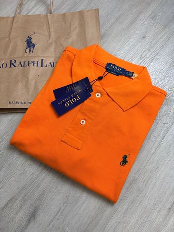 Polo By Ralph Lauren orange logo brodé vert émeraude - Taille XL