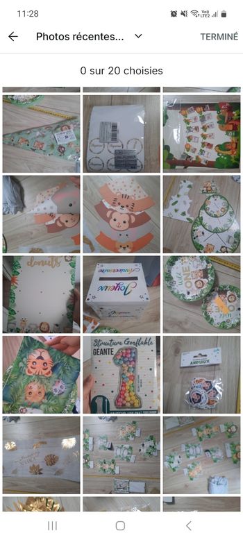 Lot décor savane enfant pour anniversaire ou bapteme 