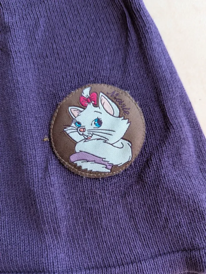 Robe pull chaude violette Aristochats Disney 3 ans - photo numéro 2