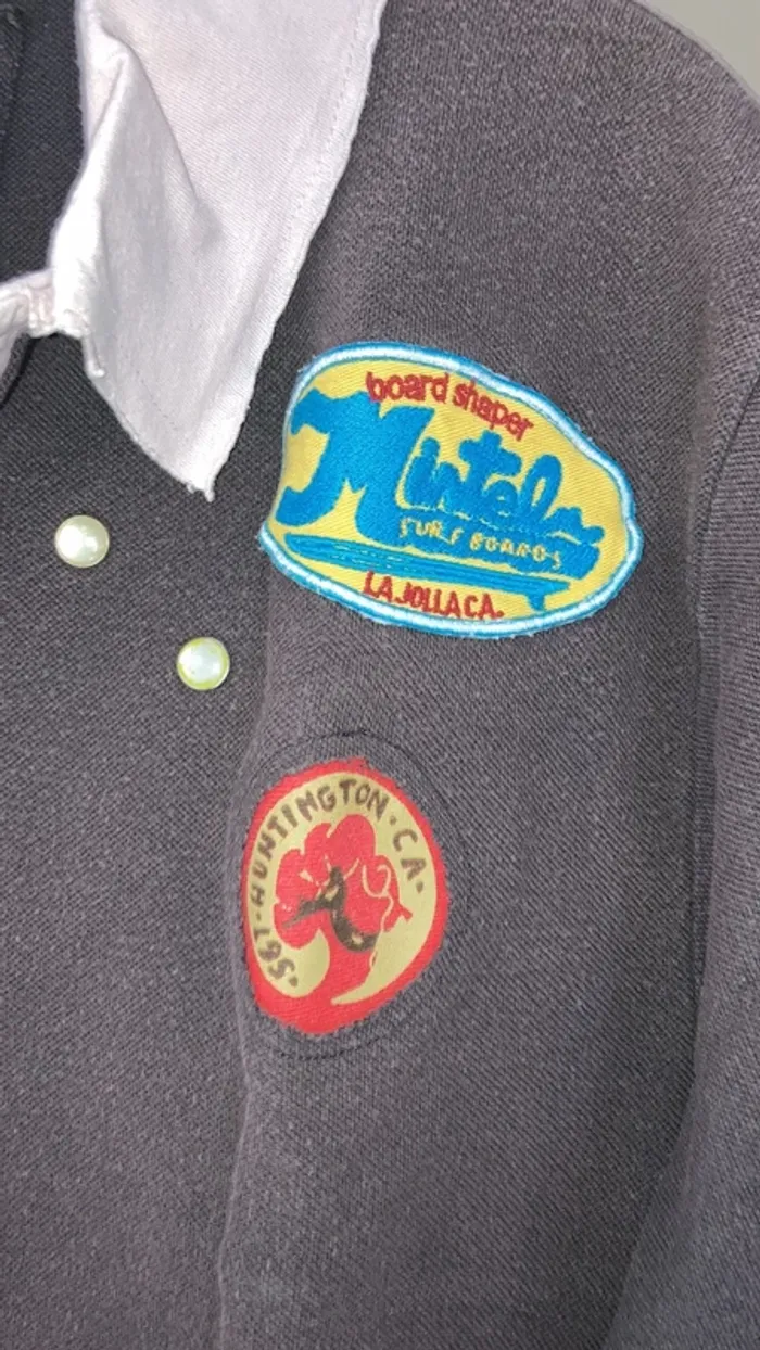 Polo homme manches courtes gris xl Teddy Smith à motifs cousus - photo numéro 4