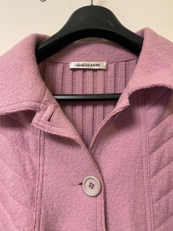 Superbe veste rose Christine Laure taille 40 - photo numéro 3