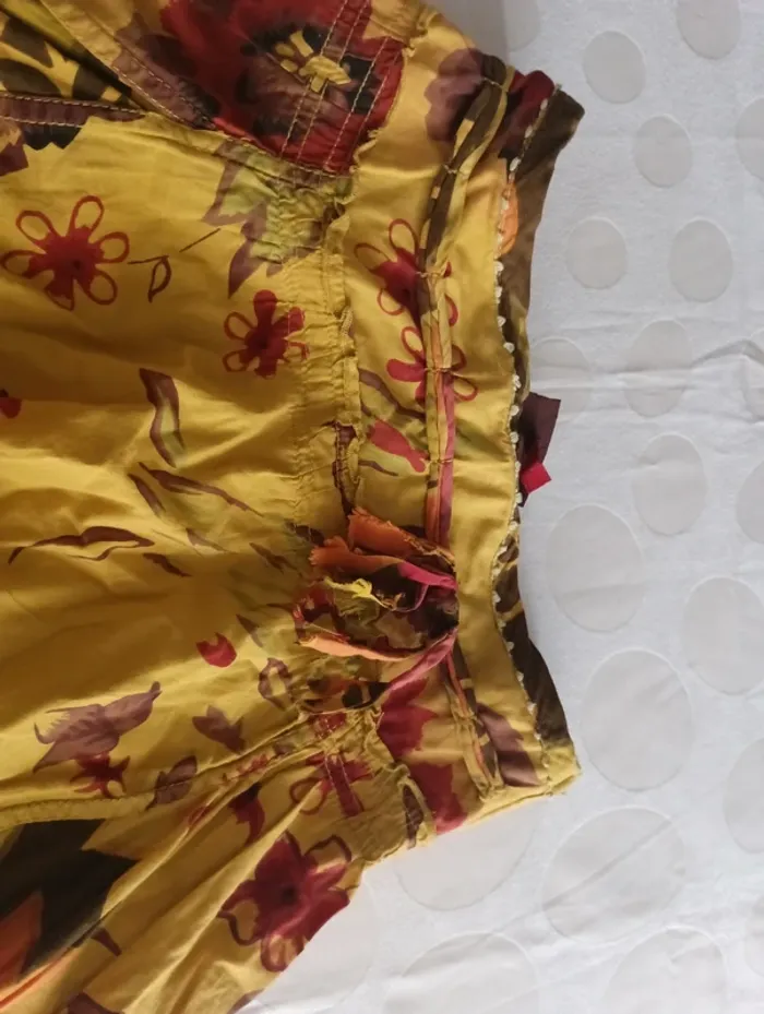 Jupe à volants fille Catimini taille 8 ans réglable à la taille style rétro vintage - photo numéro 2