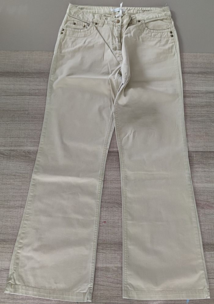 Jean marque Jacqueline Riu taille 40 vert pomme pour femme - photo numéro 5