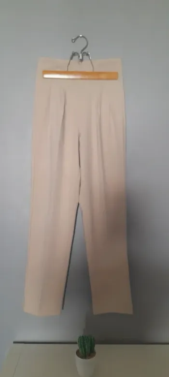 Pantalon tailleur beige